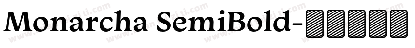 Monarcha SemiBold字体转换